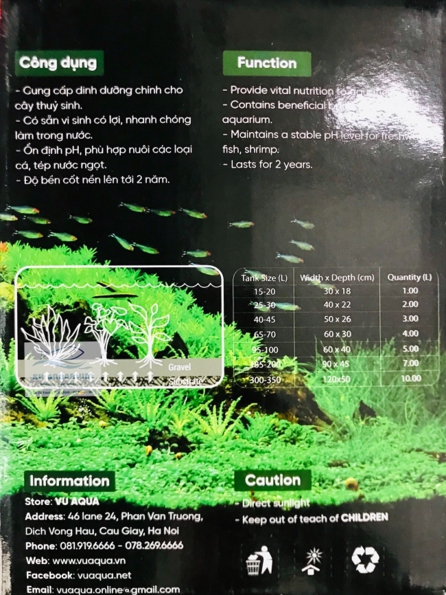 Cốt nền thủy sinh Vũ Aqua 5lit