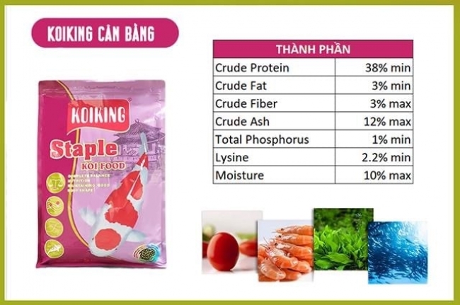 Thức ăn cá Koi Koiking Staple Cân Bằng (5kg-SizeM)