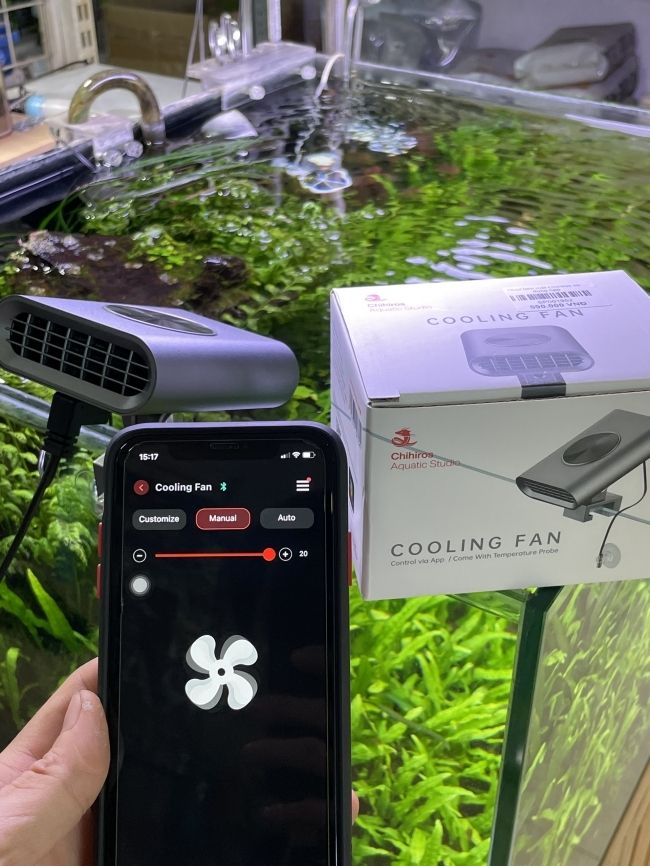 Quạt làm mát Chihiros sử dụng App và đầu dò
