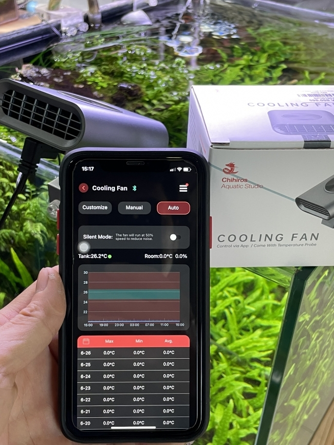 Quạt làm mát Chihiros sử dụng App và đầu dò