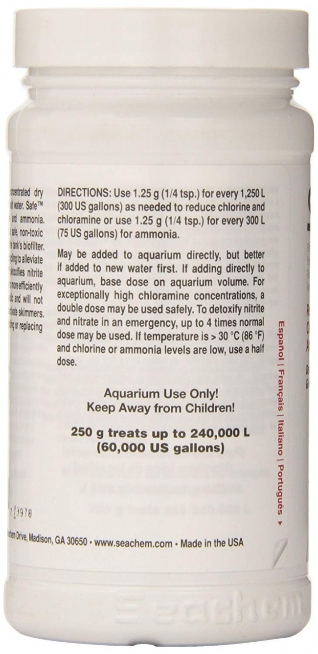 Khử độc nước Seachem Safe 250g