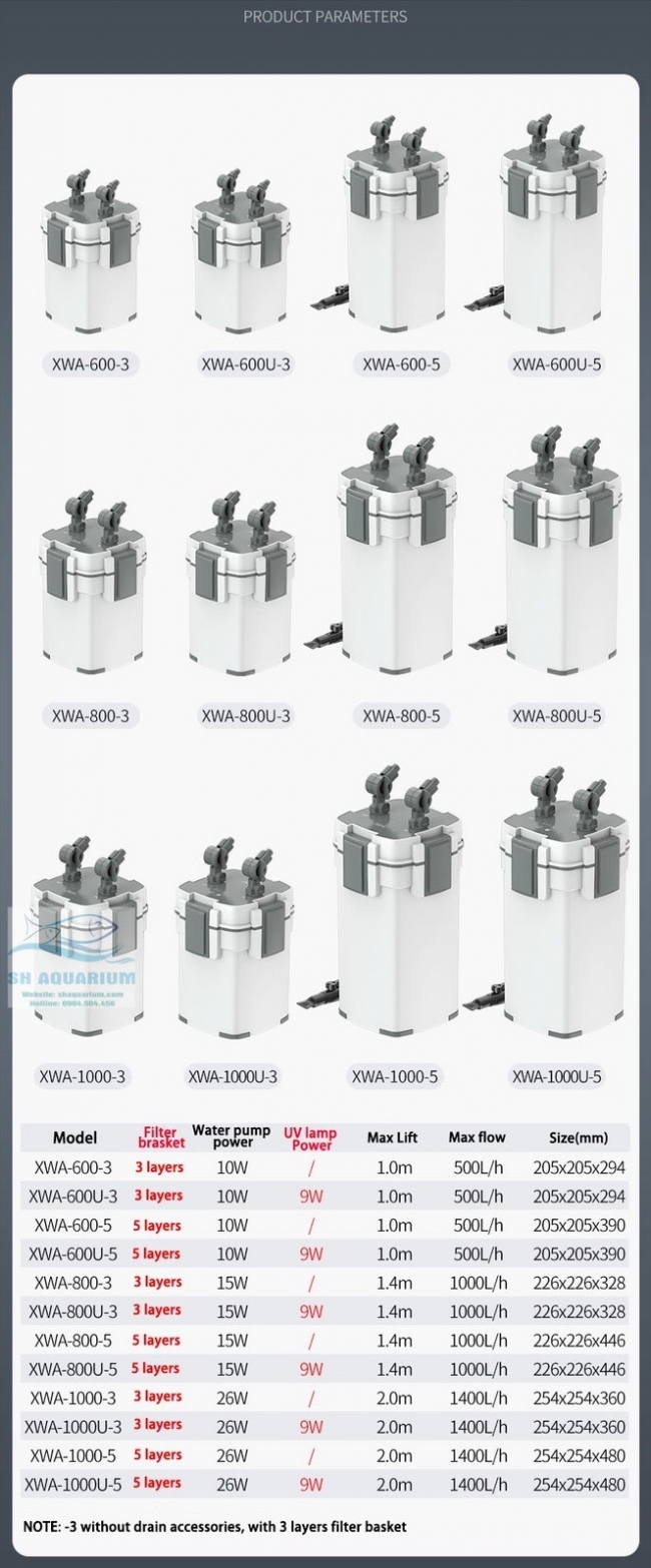 LỌC THÙNG SUNSUN XIAOLI XWA 800-5