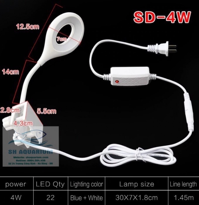 Đèn Led Sobo cho hồ cá, hồ thuỷ sinh