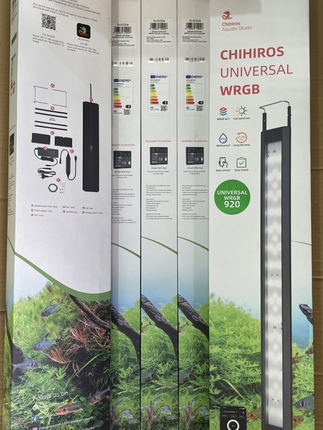 Đèn Chihiros Universal WRGB 120cm chống nước, điều khiển bằng điện thoại, dành cho bể thủy sinh, bể cá cảnh