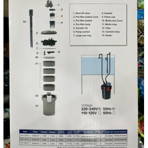 Dòng lọc thông minh Haiyang PX 10 15W  cho bể cá cảnh, có khoang tách phân hiệu quả