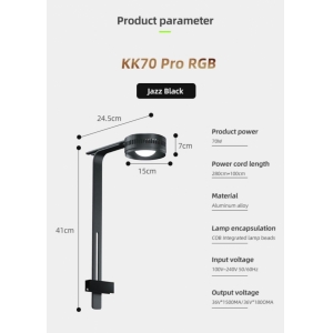 Đèn Led Kaokui KK70 Pro ánh sáng RGB, có dimmer tùy chỉnh và kết nối qua điện thoại