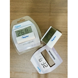 Nhiệt kế cho bể cá cảnh Hugesun trong suốt, độ chính xác cao, màn hình hiện thị rõ nét có tặng kèm pin