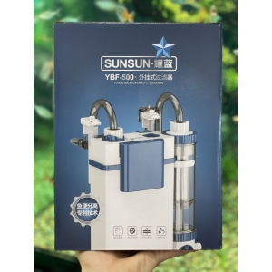 Lọc Treo Sunsun YBF 500 hút mặt và hút đáy, có thêm khoang tách phân, mồi nước bên ngoài và có thể chỉnh to nhỏ