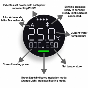 Sưởi bể cá Chihiros sử dụng App điện thoại, tùy chỉnh công suất 10-1000W